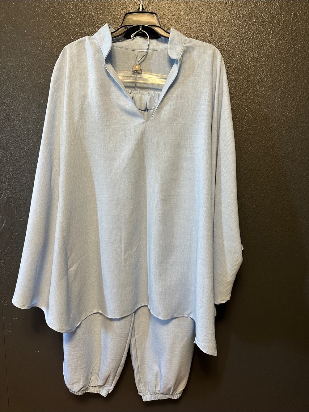 Light Blue Women's Pullover Tunic Top